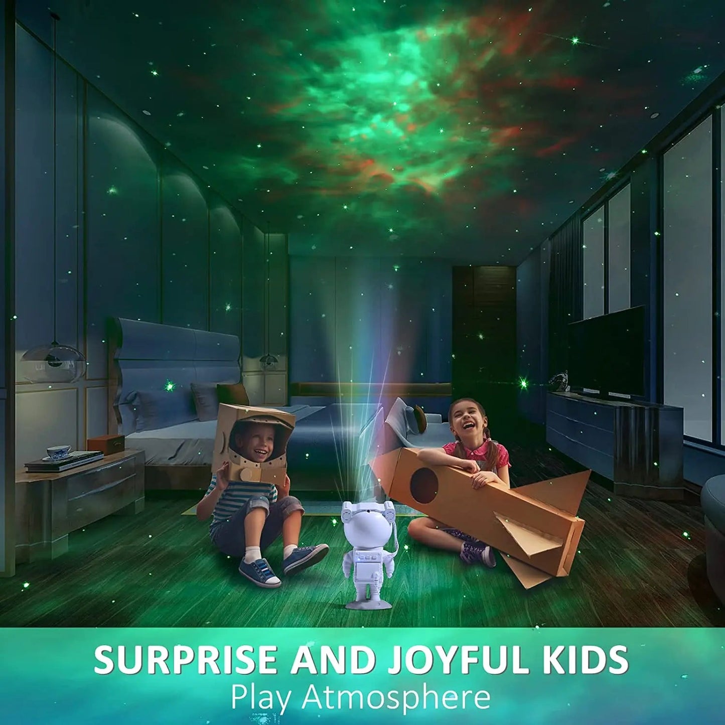 Star Projector Galaxy Night Light Astronaut Space Projector Star Ceiling LED Lamp for kids Bedroom