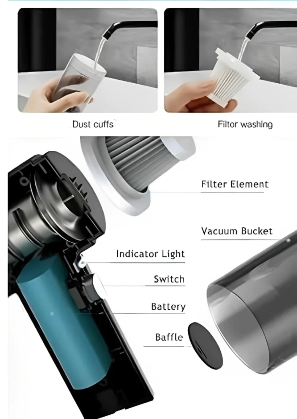 Portable Air Duster Wireless Vacuum Cleaner/Air Duster [Original]